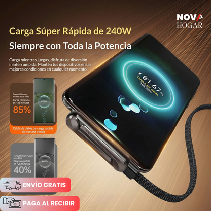 SMARTFLEX PRO™ Adaptador Tipo C + Cable Flexible para Carga Rápida 🎁